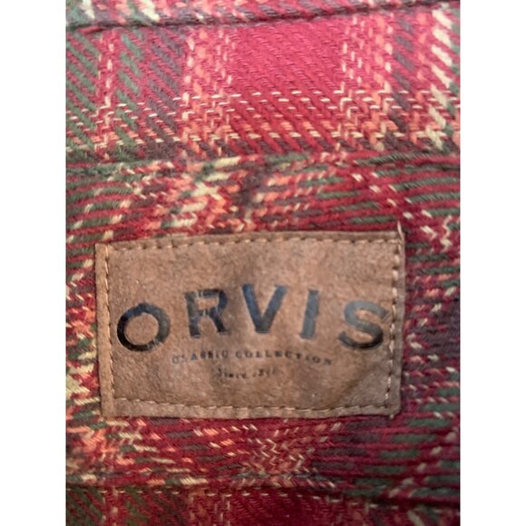 Orvis Mens XXL Thick Flannel Plaid Shirt Jacket Outdoor Shacket  RA10088 - Picture 3 of 15